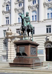 Кінна статуя Радецького перед колишнім військовим міністерством у Відні