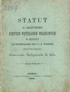 Статут одного з Галицьких Корпусів ветеранів